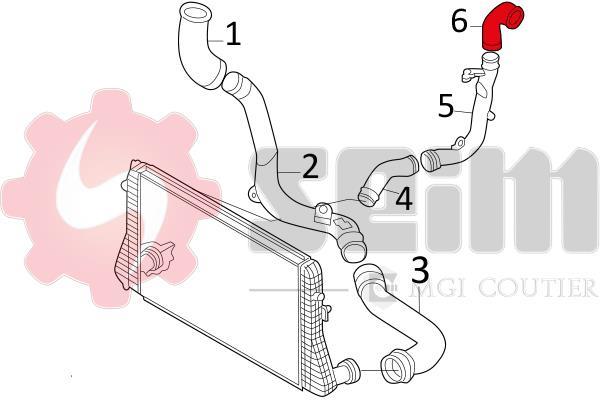 Durite de turbocompresseur (Durite de turbo) SEIM ref. 981590