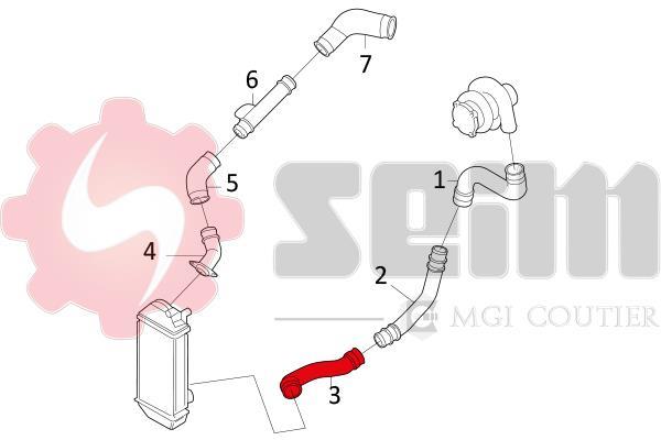 Durite de turbocompresseur (Durite de turbo) SEIM ref. 981593