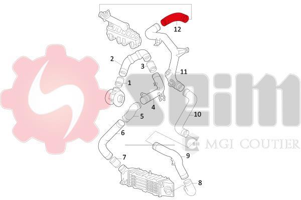 Durite de turbocompresseur (Durite de turbo) SEIM 981595