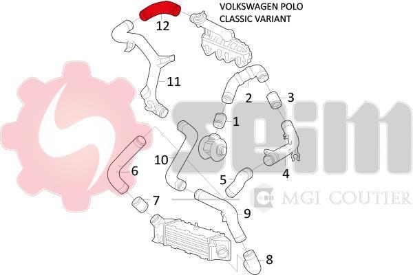 Durite de turbocompresseur (Durite de turbo) SEIM 981595