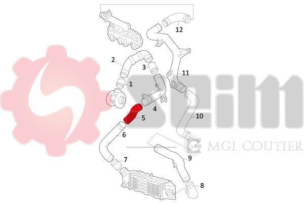 Durite de turbocompresseur (Durite de turbo) SEIM 981596