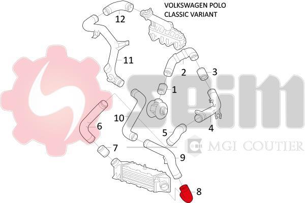 Durite de turbocompresseur (Durite de turbo) SEIM 981597