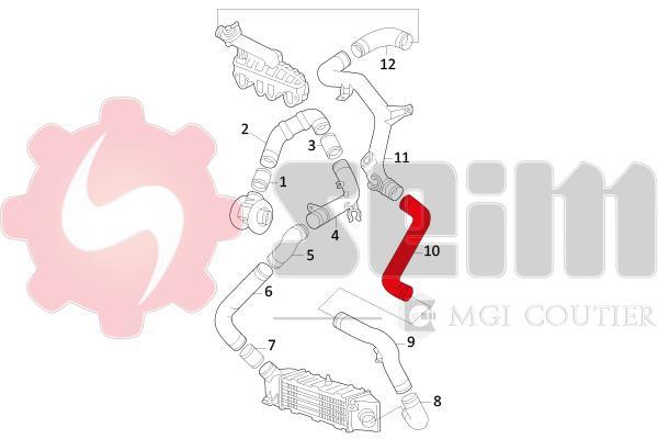 Durite de turbocompresseur (Durite de turbo) SEIM 981598