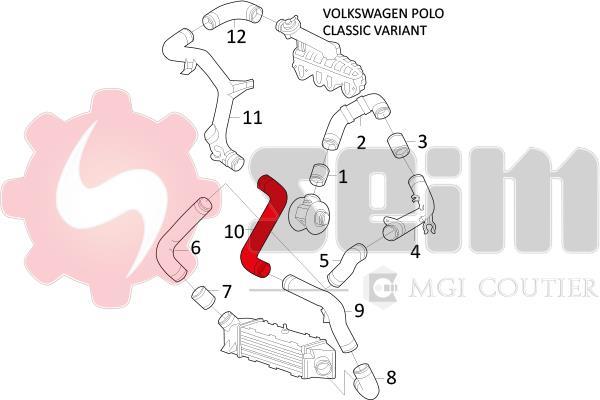 Durite de turbocompresseur (Durite de turbo) SEIM 981598