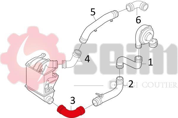 Durite de turbocompresseur (Durite de turbo) SEIM 981599