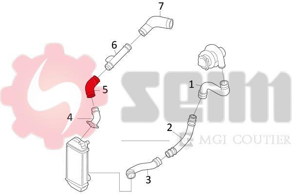 Durite de turbocompresseur (Durite de turbo) SEIM ref. 981600