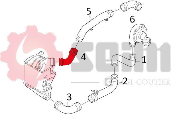 Durite de turbocompresseur (Durite de turbo) SEIM ref. 981600