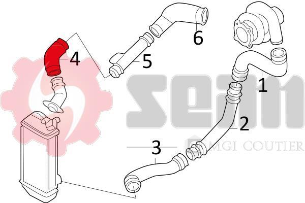 Durite de turbocompresseur (Durite de turbo) SEIM ref. 981600