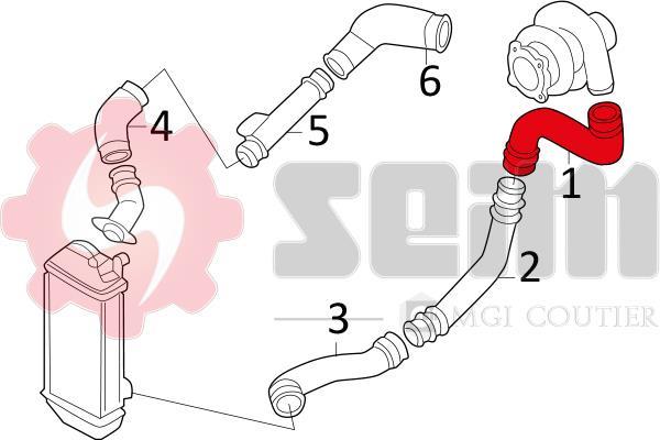 Durite de turbocompresseur (Durite de turbo) SEIM 981602