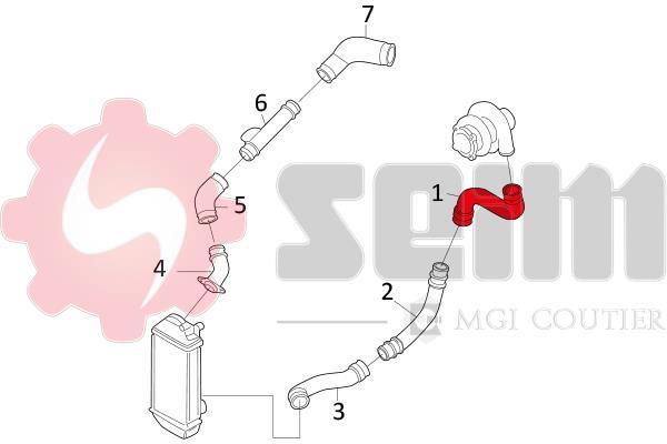 Durite de turbocompresseur (Durite de turbo) SEIM 981603