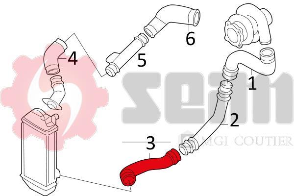 Durite de turbocompresseur (Durite de turbo) SEIM 981603