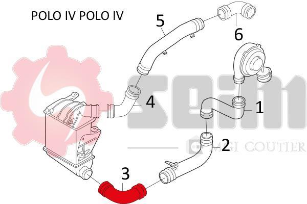 Durite de turbocompresseur (Durite de turbo) SEIM 981603