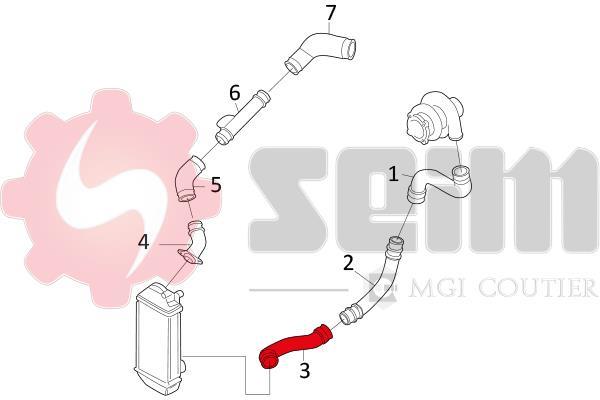 Durite de turbocompresseur (Durite de turbo) SEIM 981603