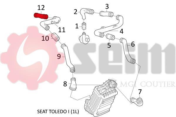 Durite de turbocompresseur (Durite de turbo) SEIM ref. 981608