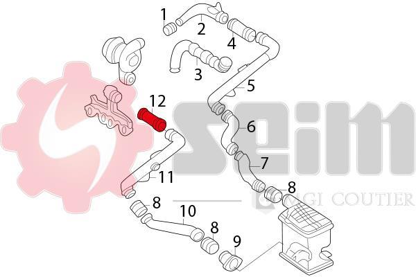 Durite de turbocompresseur (Durite de turbo) SEIM ref. 981608