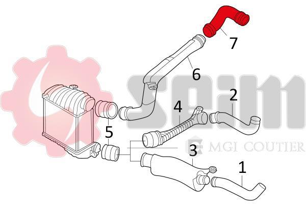 Durite de turbocompresseur (Durite de turbo) SEIM 981609