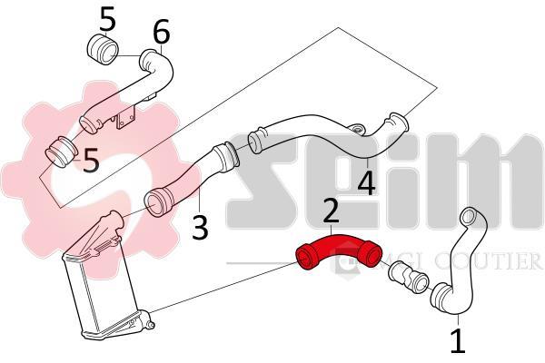 Durite de turbocompresseur (Durite de turbo) SEIM 981610