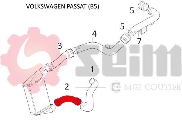 Durite de turbocompresseur (Durite de turbo) SEIM 981610