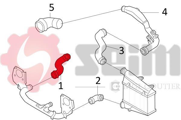 Durite de turbocompresseur (Durite de turbo) SEIM 981612