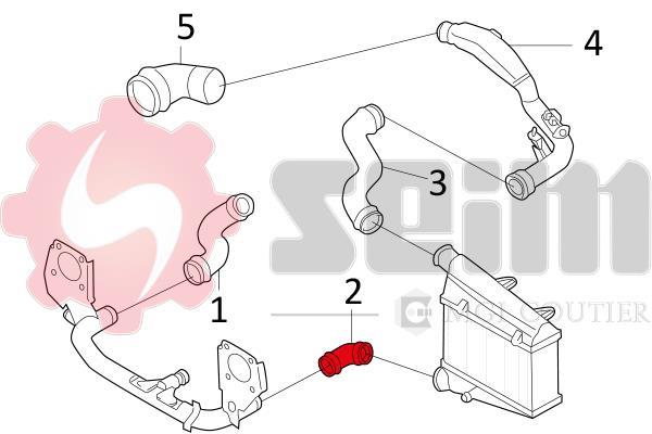 Durite de turbocompresseur (Durite de turbo) SEIM 981613