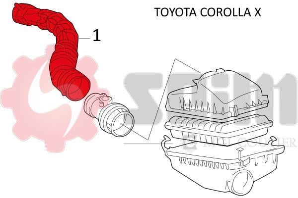 Durite de turbocompresseur (Durite de turbo) SEIM ref. 981616