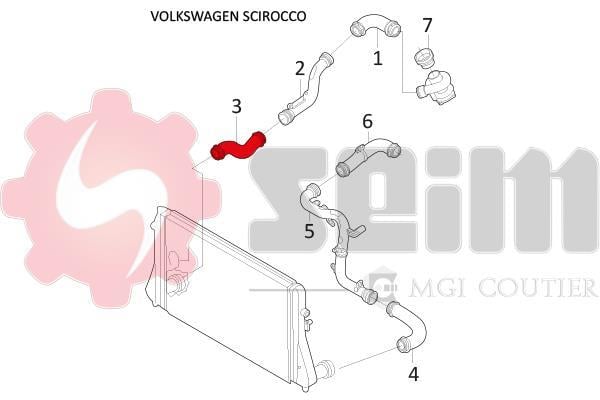 Durite de turbocompresseur (Durite de turbo) SEIM ref. 981622