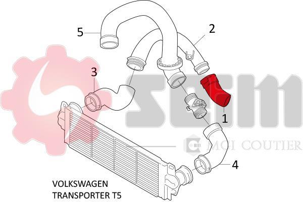 Durite de turbocompresseur (Durite de turbo) SEIM 981625