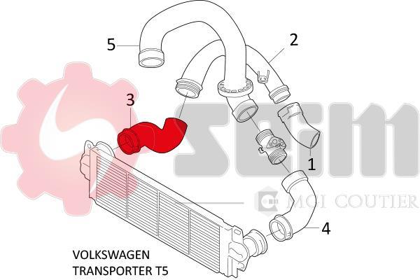 Durite de turbocompresseur (Durite de turbo) SEIM 981626