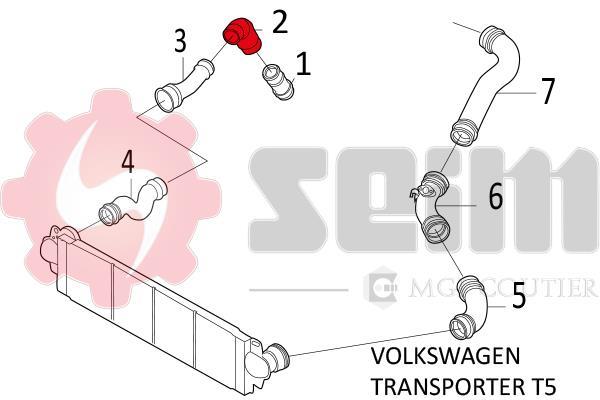 Durite de turbocompresseur (Durite de turbo) SEIM 981628