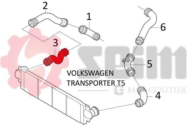 Durite de turbocompresseur (Durite de turbo) SEIM ref. 981629