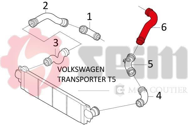 Durite de turbocompresseur (Durite de turbo) SEIM 981632