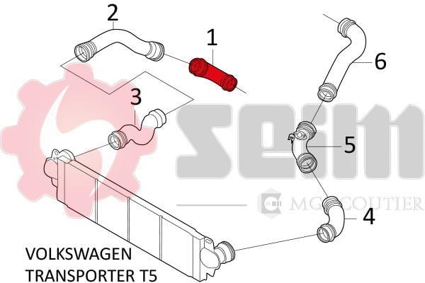 Durite de turbocompresseur (Durite de turbo) SEIM 981634