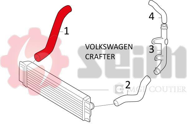 Durite de turbocompresseur (Durite de turbo) SEIM 981636