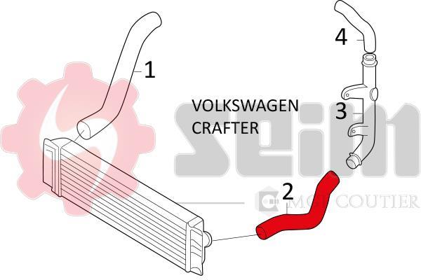 Durite de turbocompresseur (Durite de turbo) SEIM ref. 981637