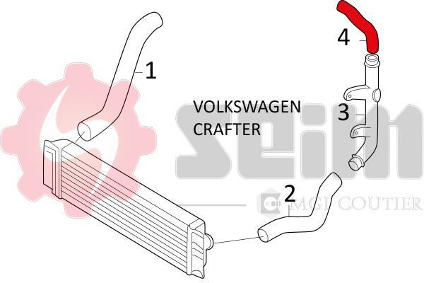 Durite de turbocompresseur (Durite de turbo) SEIM 981638