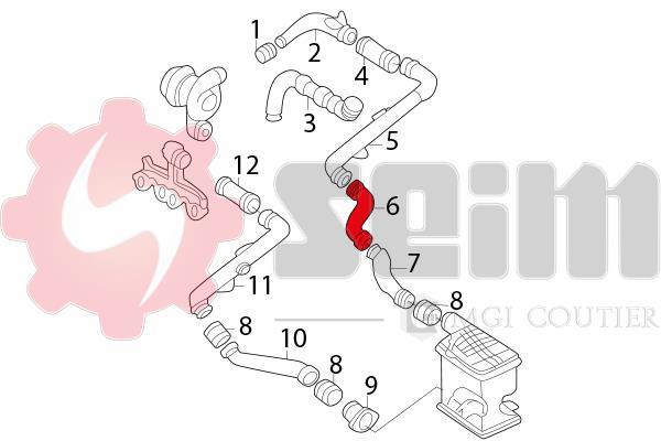 Durite de turbocompresseur (Durite de turbo) SEIM ref. 981639