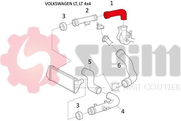 Durite de turbocompresseur (Durite de turbo) SEIM 981643