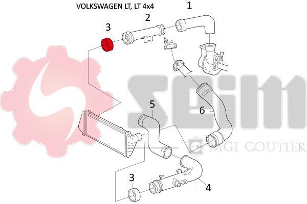 Durite de turbocompresseur (Durite de turbo) SEIM 981644