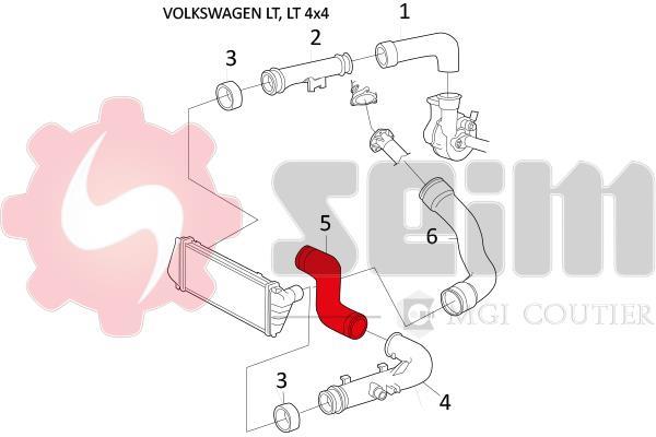 Durite de turbocompresseur (Durite de turbo) SEIM 981645