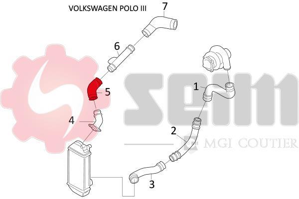 Durite de turbocompresseur (Durite de turbo) SEIM 981646