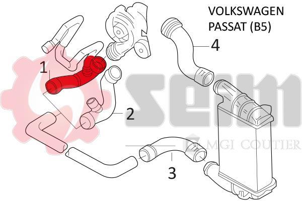 Durite de turbocompresseur (Durite de turbo) SEIM 981648
