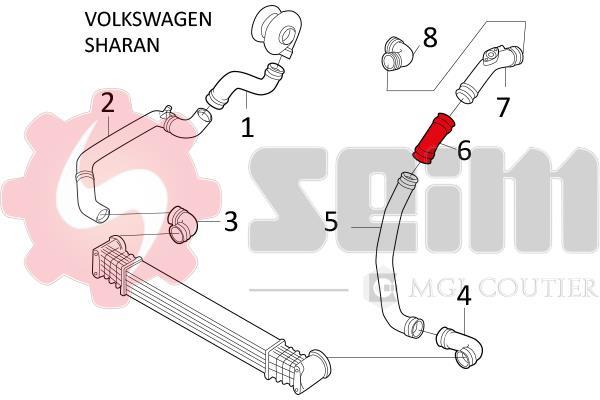 Durite de turbocompresseur (Durite de turbo) SEIM 981652