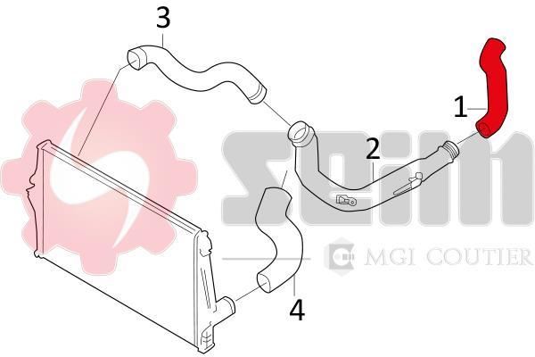 Durite de turbocompresseur (Durite de turbo) SEIM 981666