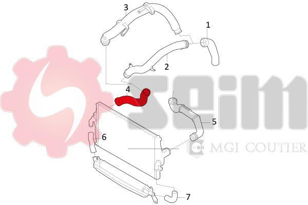 Durite de turbocompresseur (Durite de turbo) SEIM 981670