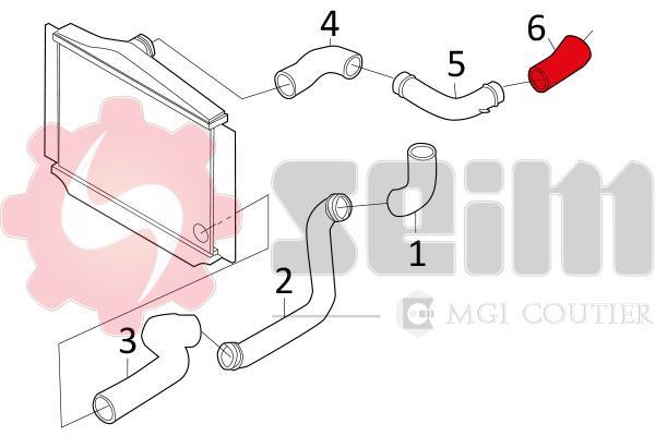Durite de turbocompresseur (Durite de turbo) SEIM ref. 981671