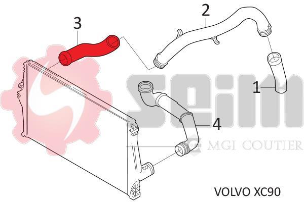 Durite de turbocompresseur (Durite de turbo) SEIM 981672