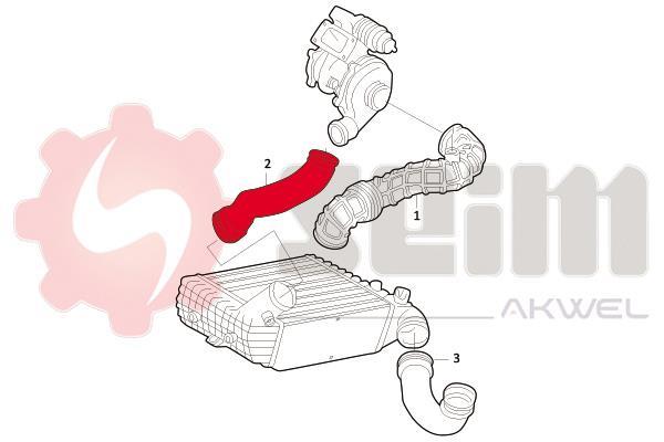 Durite de turbocompresseur (Durite de turbo) SEIM ref. 981677