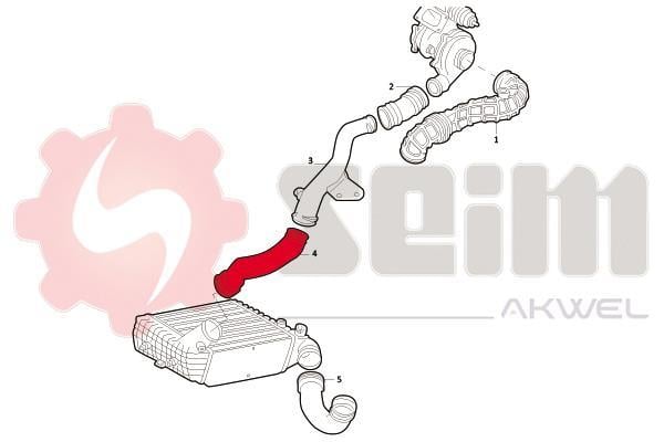 Durite de turbocompresseur (Durite de turbo) SEIM ref. 981677