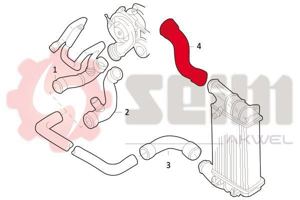 Durite de turbocompresseur (Durite de turbo) SEIM 981681