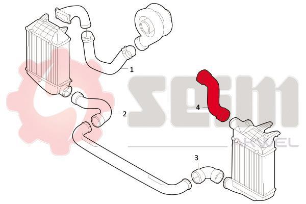 Durite de turbocompresseur (Durite de turbo) SEIM 981682